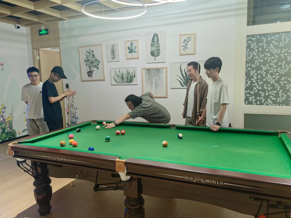 playing pool